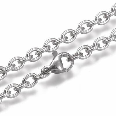 Non-Tarnish 304 Stainless Steel Cable Chain Necklaces