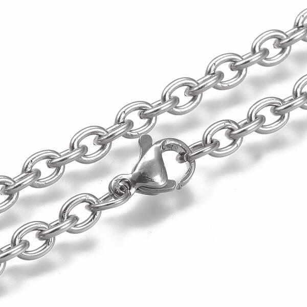Non-Tarnish 304 Stainless Steel Cable Chain Necklaces