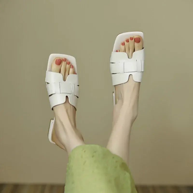 CHIKO Nadia Open Toe Block Heels Slides Sandals