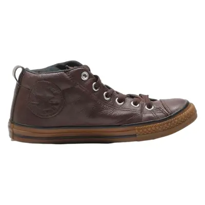 CONVERSE High Top Trainers Brown Leather Boys UK 4