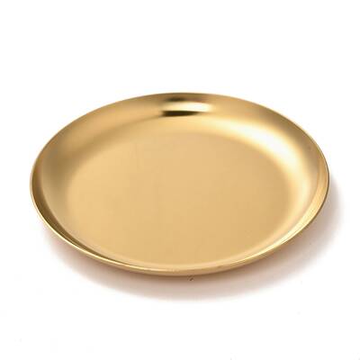 Flat Round 430 Stainless Steel Jewelry Display Plate