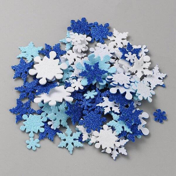 200 Pcs EVA Glitter Powder Stickers