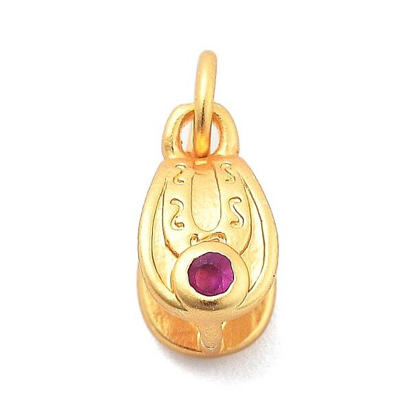 Brass Micro Pave Cubic Zirconia Pinch Bails