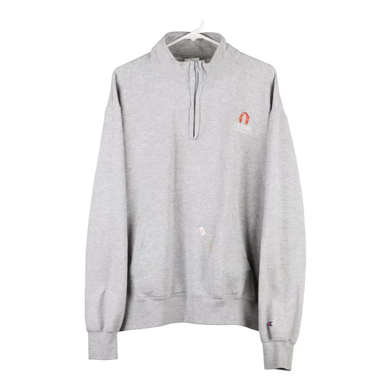 Lourdes University Champion College 1/4 Zip - XL Grey Cotton Blend