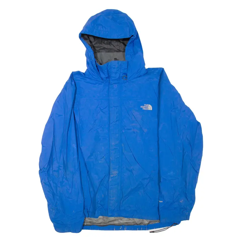 THE NORTH FACE Mens Rain Jacket Blue Hooded L
