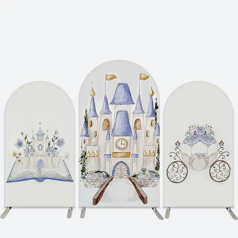Aperturee Purple Castle Fairytale Girl Birthday Arch Backdrop Kit | Diy Chiara Backdrop Cover | Diy Arch Backdrop Cover | Cir...