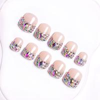 Lovful Square Short Length 0.8'' Cute Handmade Acrylic Press-On Nails Collection|10PCS Reusable,Salon Quality, H12-H314 Glitt...