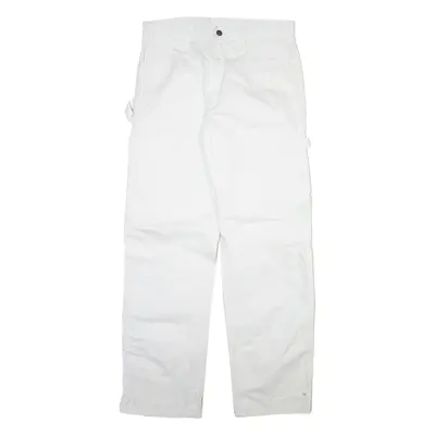 DICKIES Carpenter Mens Trousers White Regular Straight W32 L32