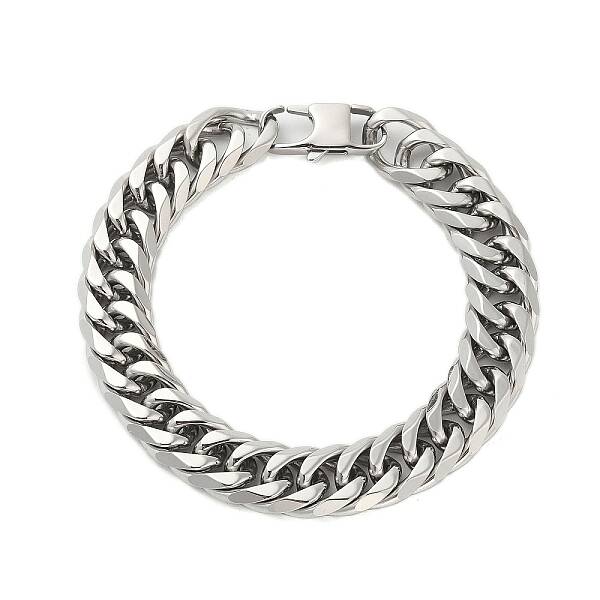Non-Tarnish 304 Stainless Steel Cuban Link Chain Bracelets for Men
