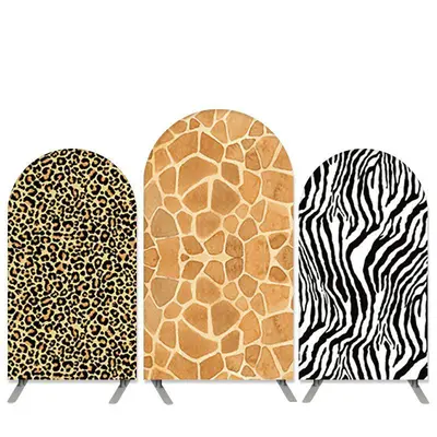 Aperturee Safari Wild Theme Animals Texture Parttern Arch Backdrop Kit | Wedding Arch Backdrop | Chiara Arch Backdrop Diy | D...