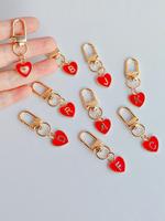 Initials Letter Keychain, Heart Shaped Charm Keychain for Women & Girls, Fashion Accessories for Daily Use, Perfect Gift for ...