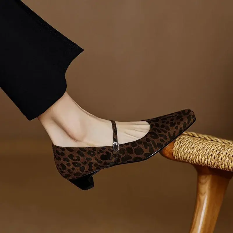 CHIKO Alaia Square Toe Block Heels Mary Jane Shoes