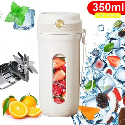 Portable Blender, 350ml Personal Size Blender for Shakes and Smoothies, Waterproof  Kitchen/Home/Travel, for Mother's Day Gif...