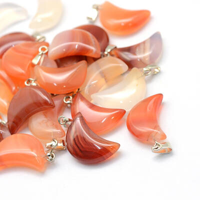 Moon Dyed Natural Agate Pendants