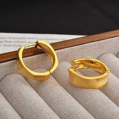 Brass Hoop Earrings for Women