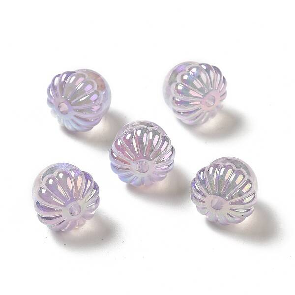 UV Plating Rainbow Iridescent Acrylic Beads
