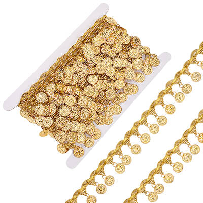 4.6-5 Yards Polyester Tassel Glitter Lace Trim