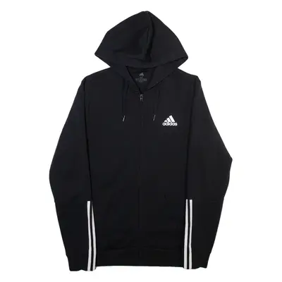 ADIDAS Mens Black Hoodie Full Zip M