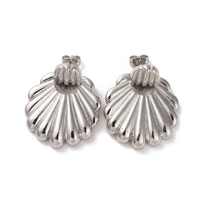 Brass Dangle Stud Earrings