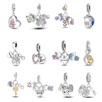 MULA Family and Friendship Jewelry - 925 Silver Heart Pendant with Zirconia, Fits All Pandora Bracelets and Necklaces, Best G...