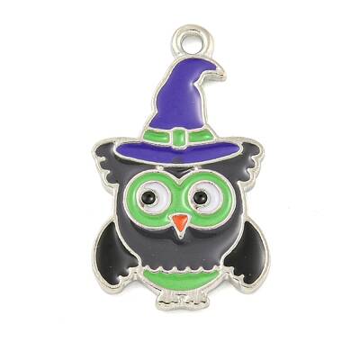 Halloween Theme Alloy Enamel Pendants