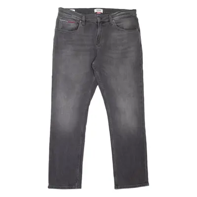 TOMMY JEANS Ryan Mens Jeans Grey Regular Straight Stone Wash W36 L30