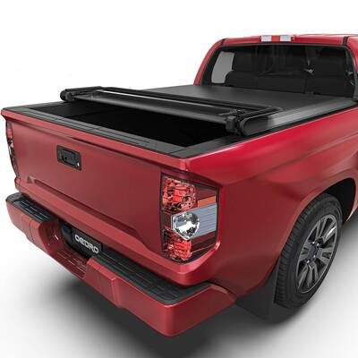 OEDRO 6.5FT Soft Quad Fold Tonneau Cover for 2022-2025 Toyota Tundra (Excludes Trail Edition) | 6.5 Feet Bed | OEM Deck Rail ...