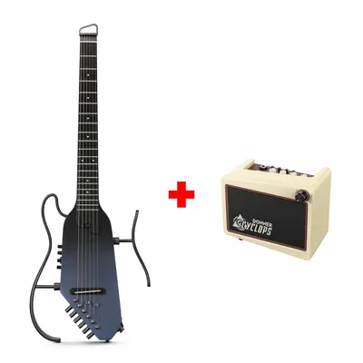 Donner HUSH™ I PRO Acoustic-Electric Travel Guitar - Space Fly / Guitar+Cyclops Amplifier