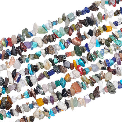 5 Strands Natural & Synthetic Gemstone Beads Strands