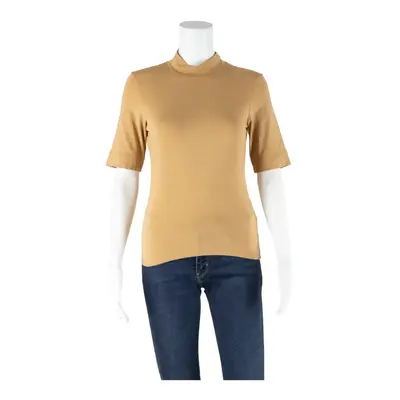 REISS Brooklyn Womens Top Beige High Neck S
