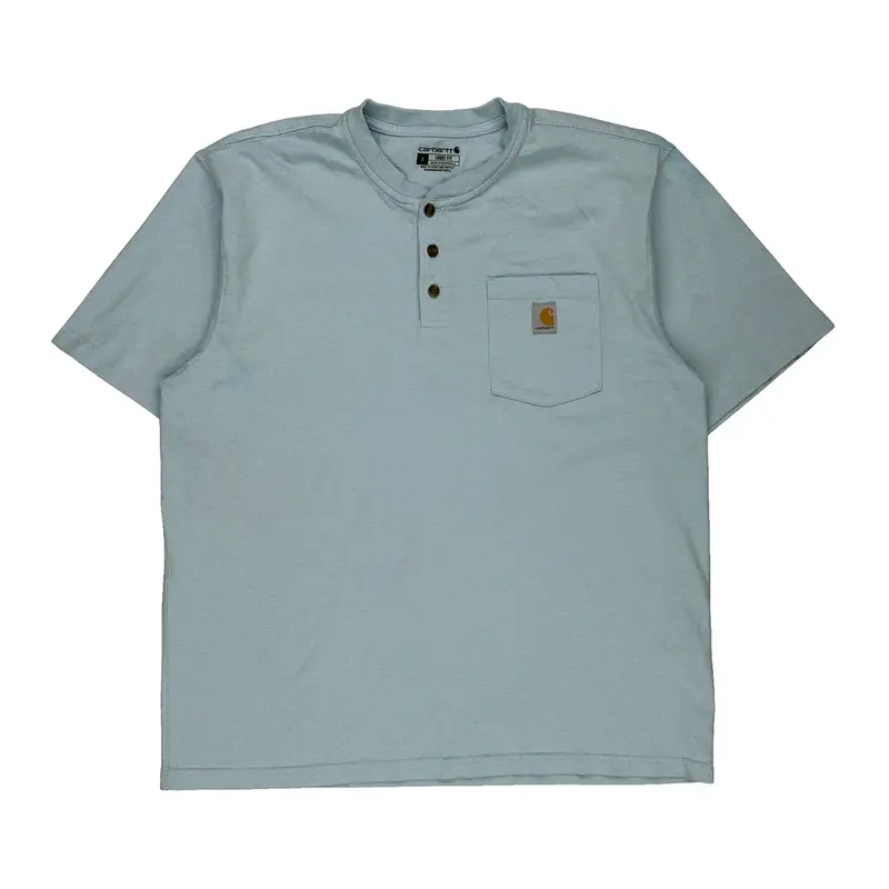 Carhartt T-Shirt - Large Blue Cotton