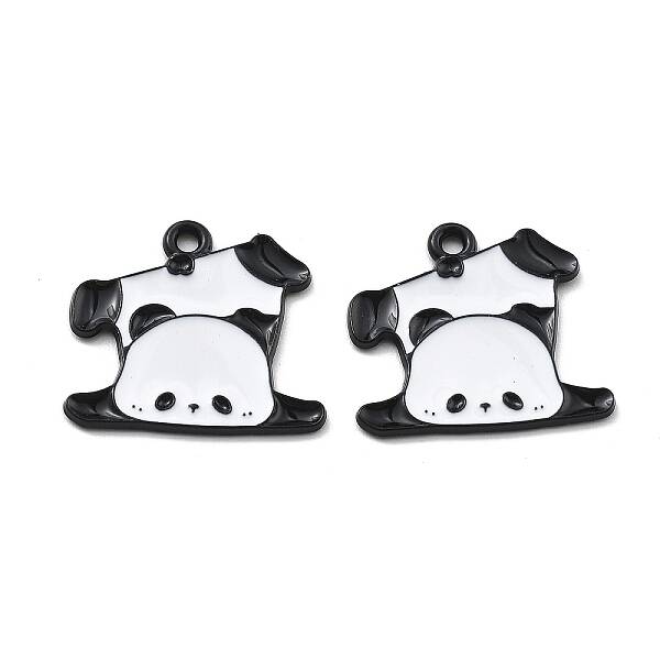 Panda Theme Alloy Enamel Pendants