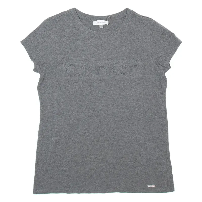 CALVIN KLEIN Womens T-Shirt Grey XS