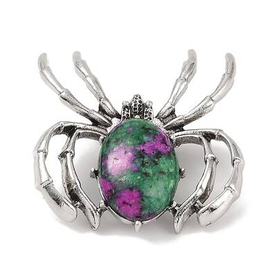 Natural Ruby in Zoisite Brooches