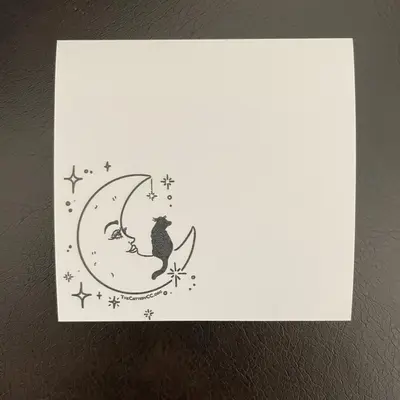 Moon Cat Sticky Note Pad