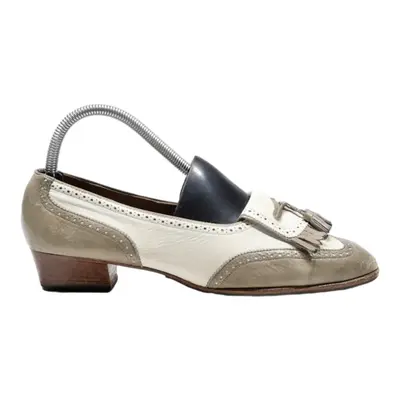 BALLY Loafer Shoes Grey Synthetic Womens UK 4