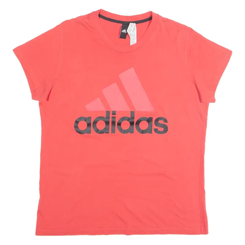ADIDAS Womens T-Shirt Pink XL