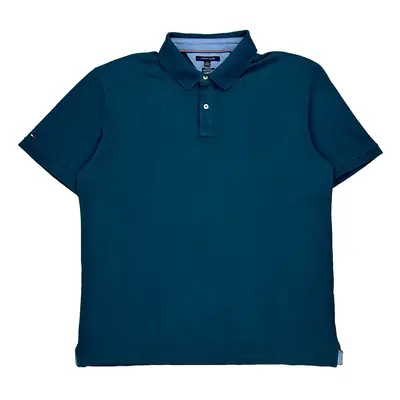Custom Fit Tommy Hilfiger Fitted Polo Shirt - 2XL Blue Cotton