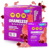 Super Sour Cherry Bomb - Keto & Vegan Gummies (6 Bags), 3g Net Carbs, 3g Sugar, Gluten-Free, 70 calories per bag, healthy swe...
