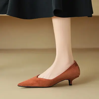 CHIKO Takeia Pointy Toe Kitten Heels Pumps Shoes
