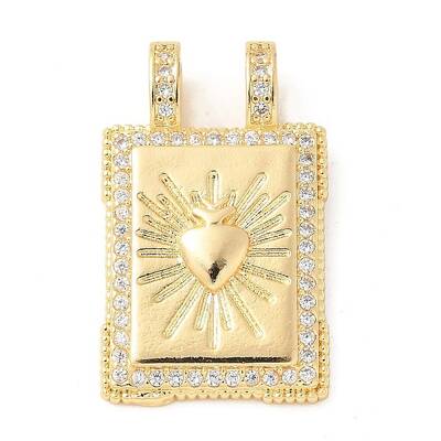 Brass Micro Pave Cubic Zirconia Pendants