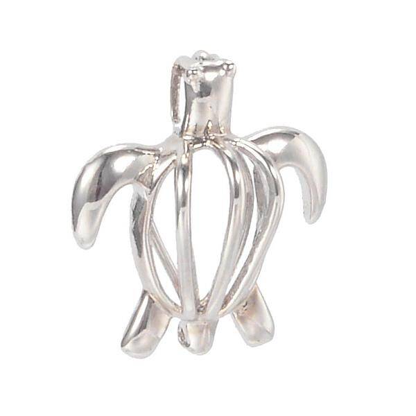 Hollow Brass Bead Cage Pendants