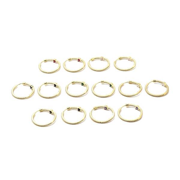Cubic Zirconia Heart Hoop Earrings