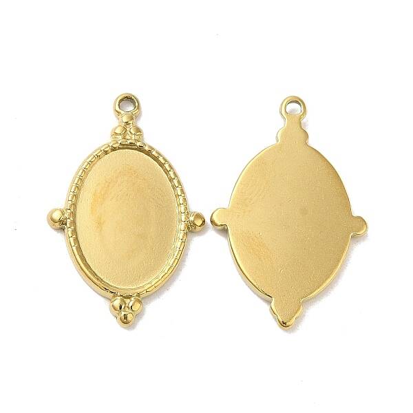 Ion Plating(IP) 304 Stainless Steel Pendant Cabochon Settings