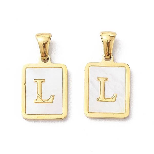Ion Plating(IP) 304 Stainless Steel Pave Shell Pendants