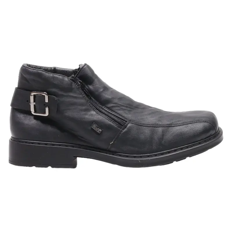 RIEKER Ankle Boots Black Leather Womens UK 9