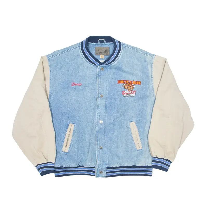 Buller built Bomber Jacket Blue 80s Mens XL