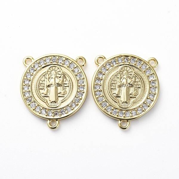 Brass Micro Pave Cubic Zirconia Chandelier Component Links