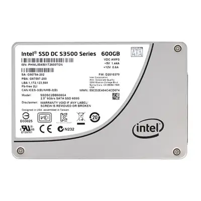 Intel SSDSC2BB600G4 | DC S3500 600GB Multi-Level Cell SATA 6Gb/s 2.5-Inch Solid State Drive