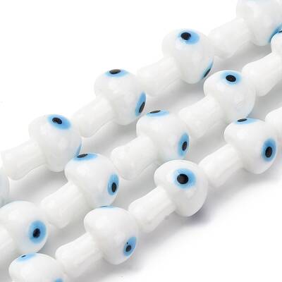 Handmade Evil Eye Lampwork Beads Strands